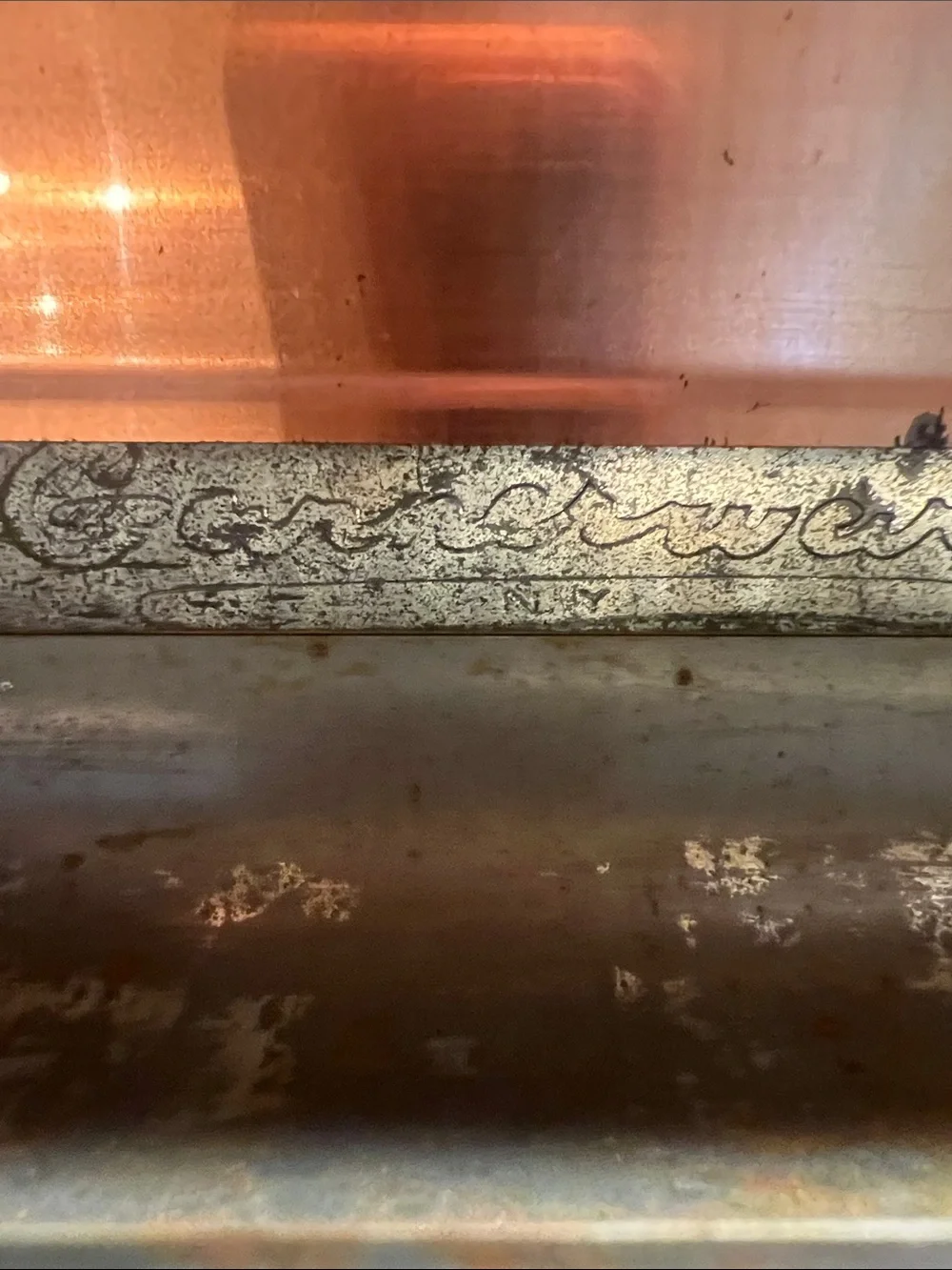 Vintage Copper Foil, Wax Paper and Paper Towel Dispenser. Can be wall mounted